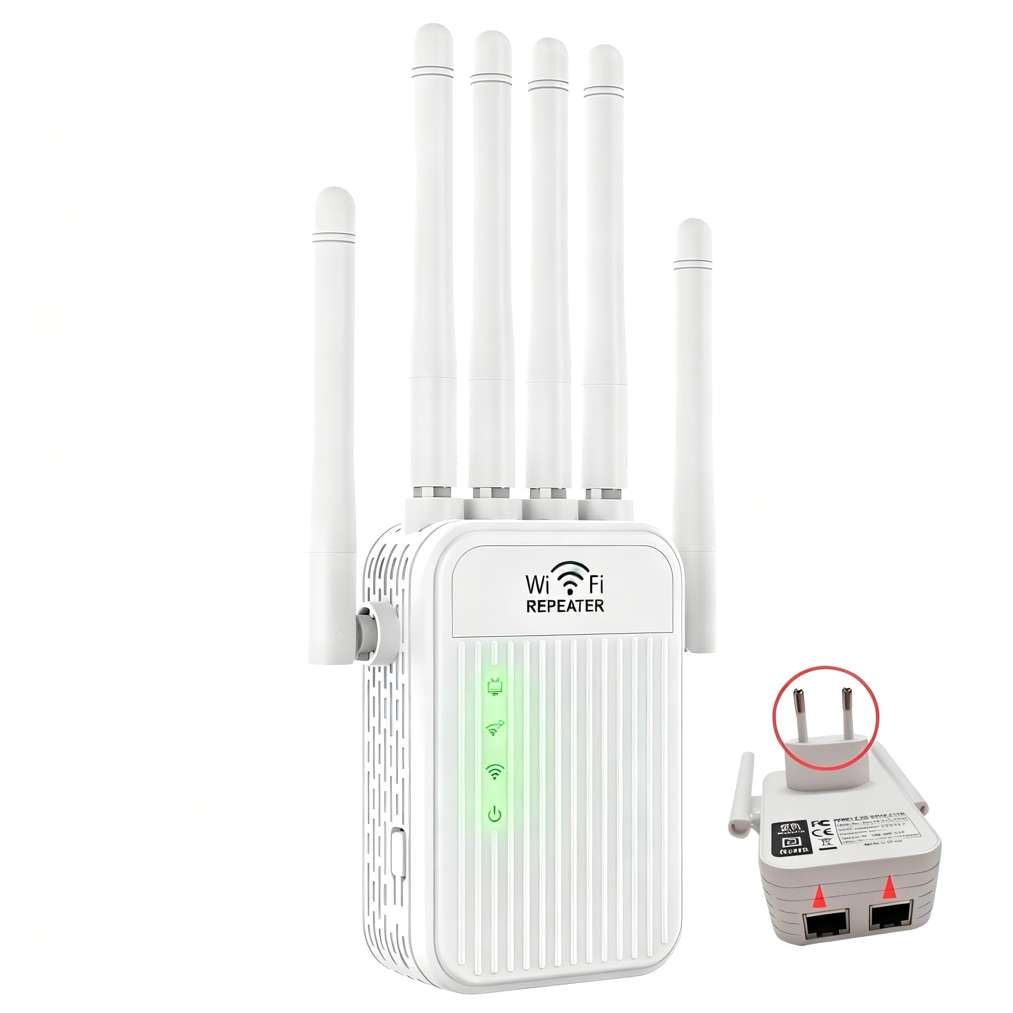 Répéteur WiFi Puissant, Amplificateur WiFi, 6 Antennes Haut Gain Couvrant Une superficie de10000 m², Répéteur/AP Mode,2 Ports LAN, Repeteur WiFi pour la Maison et Le Bureau-11