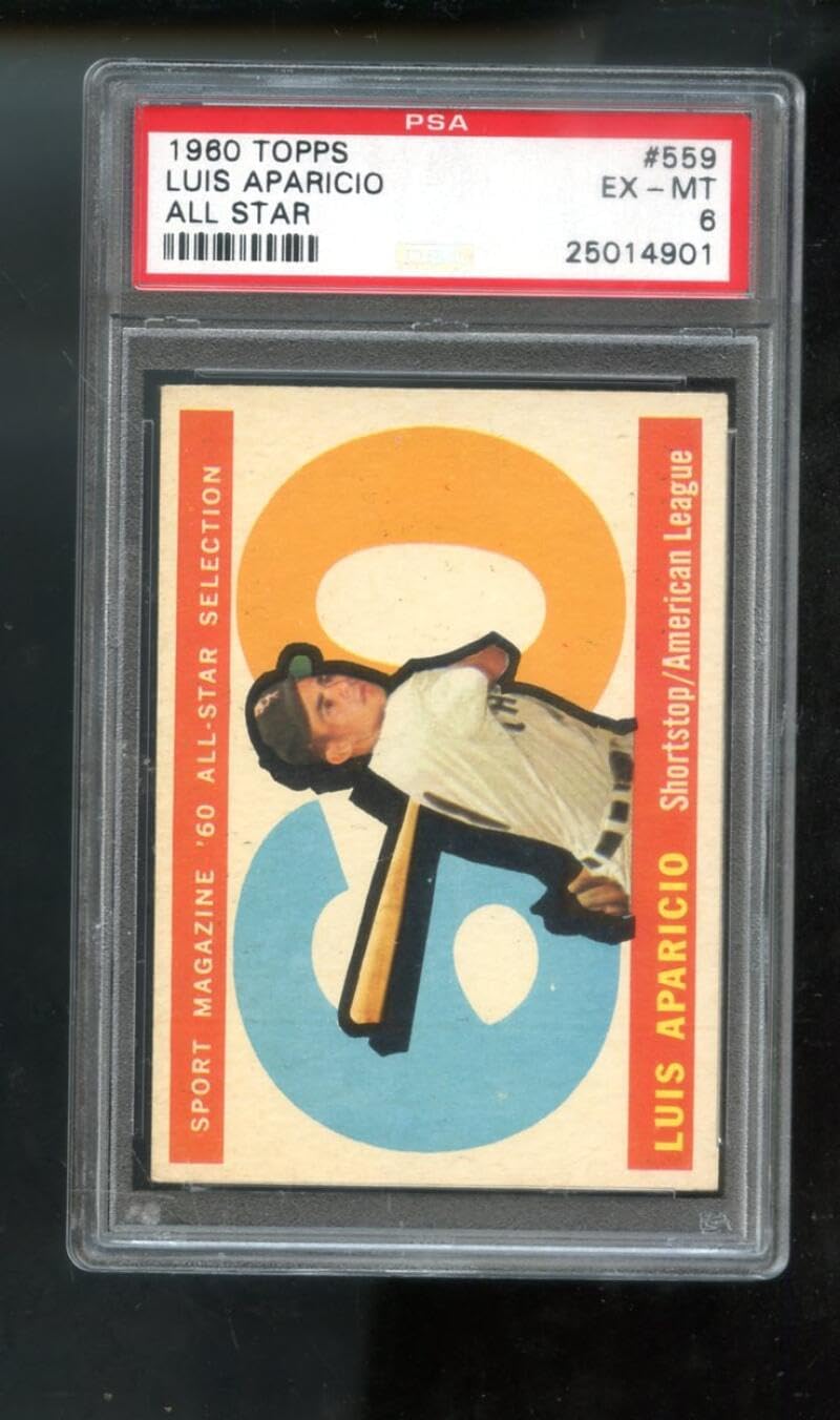 1960 Topps #559 Luis Aparicio All-Star PSA 6 Graded Baseball Card MLB Sport Magazine '60 Selection