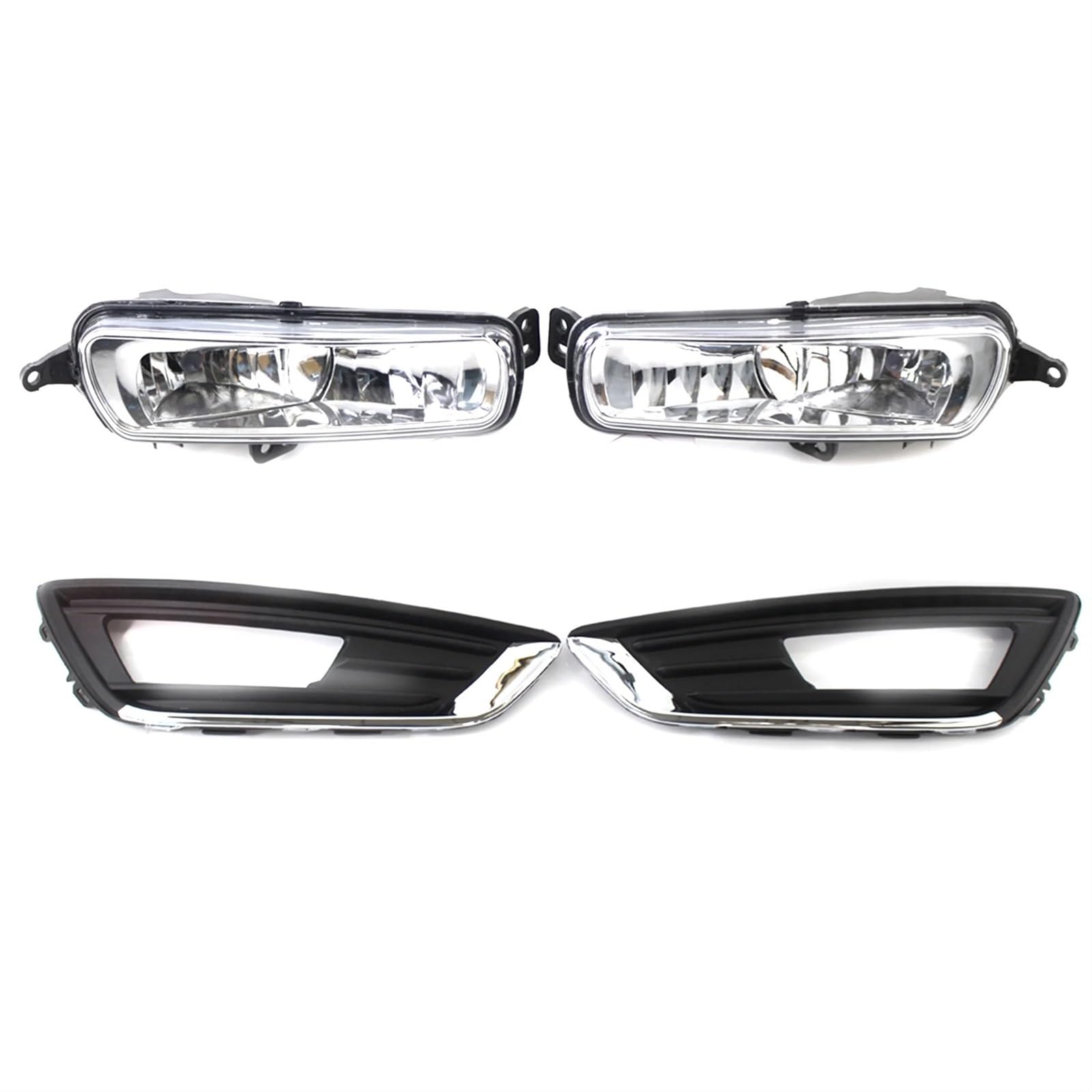 NEGRO Fog Light Assembly Fog Light Fit For Ford Focus 2015-2018 Fog Light Frame Daytime Running Lights lampa światła do jazdy
