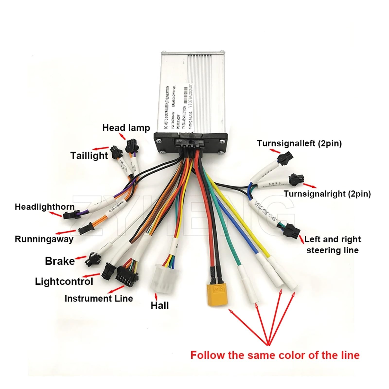 けー Z-920 6 Pin LCD Display with Accelerator Handle – 48V 500W