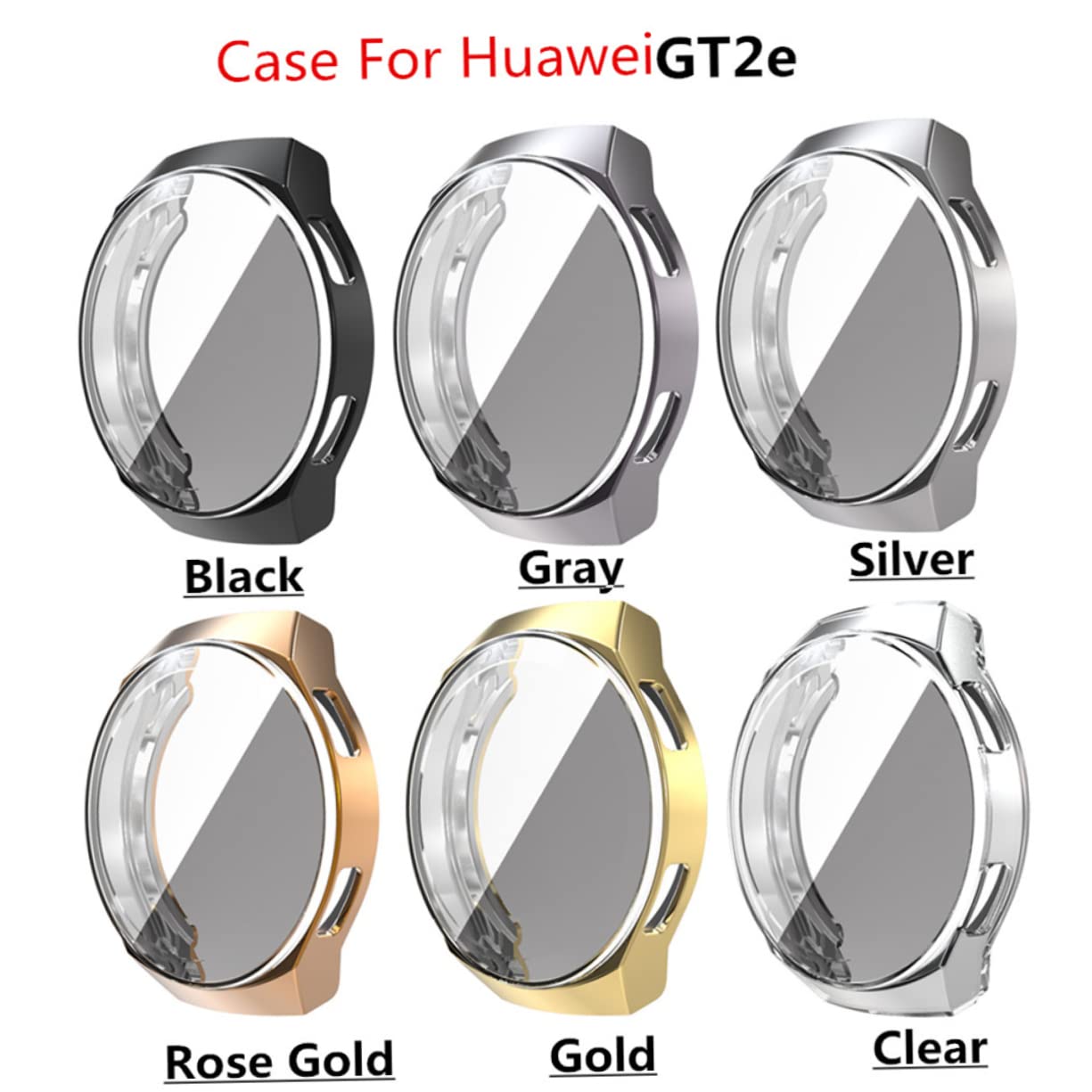 OSALADI 2pcs Watch Screen Protector Case Screen Film Case Cover Accesorios De Smartwatch Full Screen Cover Smartwatch Screen Protectors Bumper Watch Case Swivel Cover Gt Protection Cap