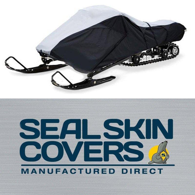 Seal Skin Covers Waterproof Snowmobile Cover, Heavy-Duty Protection, Weatherproof with Elastic Hem & Straps, Universal Fit for for Polaris, Arctic Cat, Yamaha, Up to 145