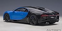 Vista 2 de Autoart 2019 Bugatti Chiron Sport French Racing Blue y Carbon 1/18 Model Car