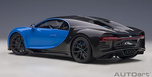 Miniatura 2 de AUTOart 2019 Bugatti Chiron Sport French Racing Blue y Carbon 118 Model Car