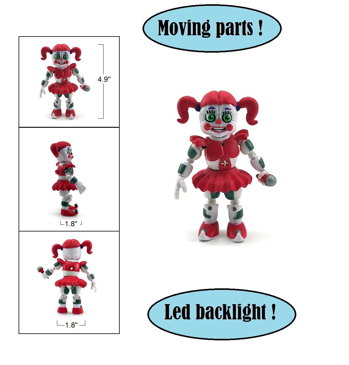 Amazon.com: Toysvill FNAF Action Figures Sister Location (Set of 5
