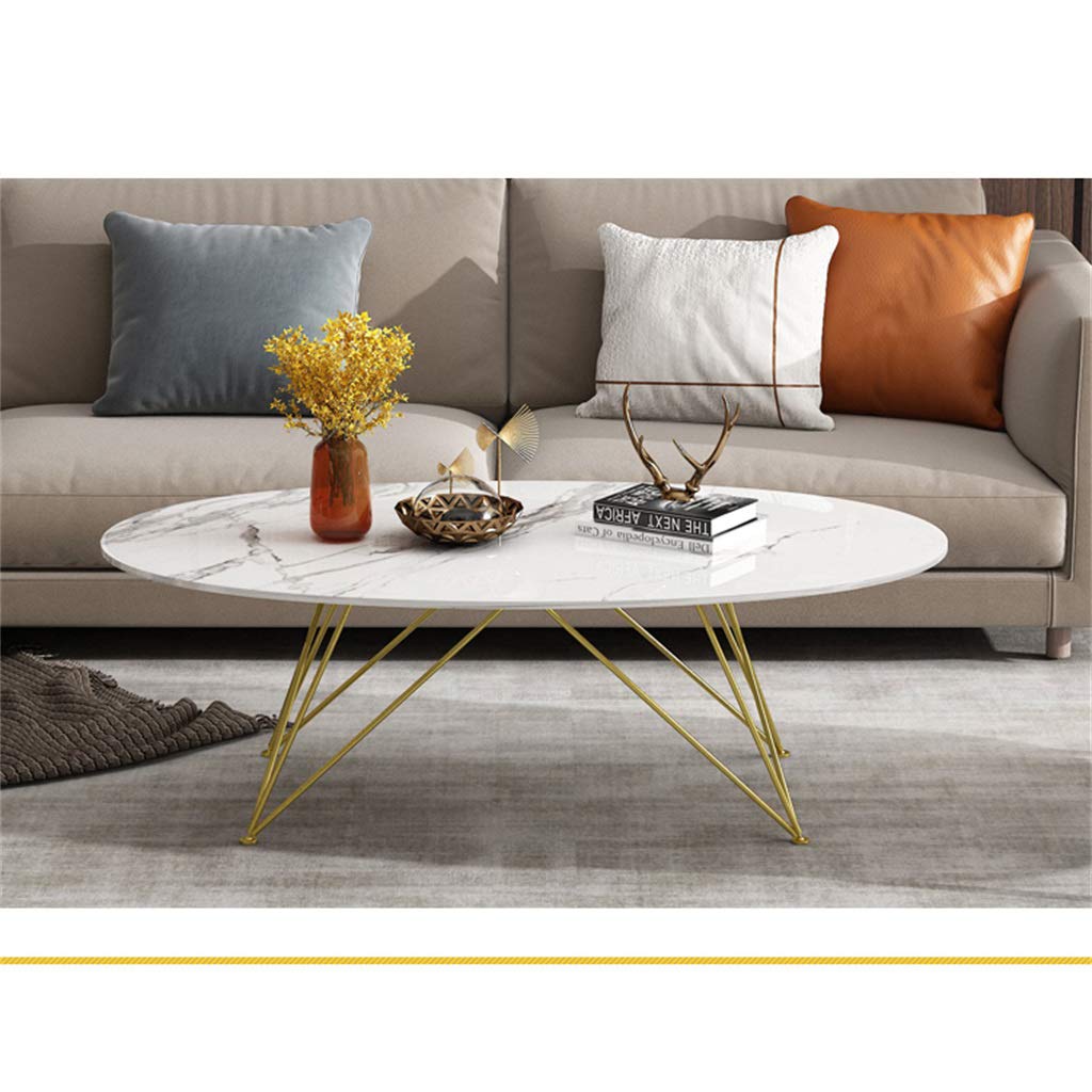 Klappbarer TV-Tabletttisch – Rund, Platzsparend & Stabil, In Weißem Marmordesign, 44,5 X 44,5 X 66 Cm