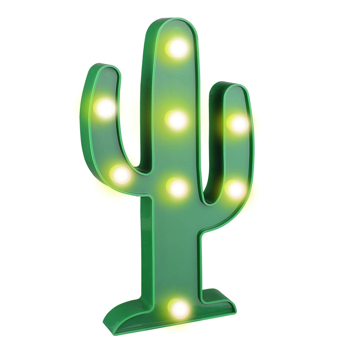 YiaMiaLED Night Light LED Cactus Light Table Lamp Light for Kids' Room Bedroom Gift Party Home Decorations Green