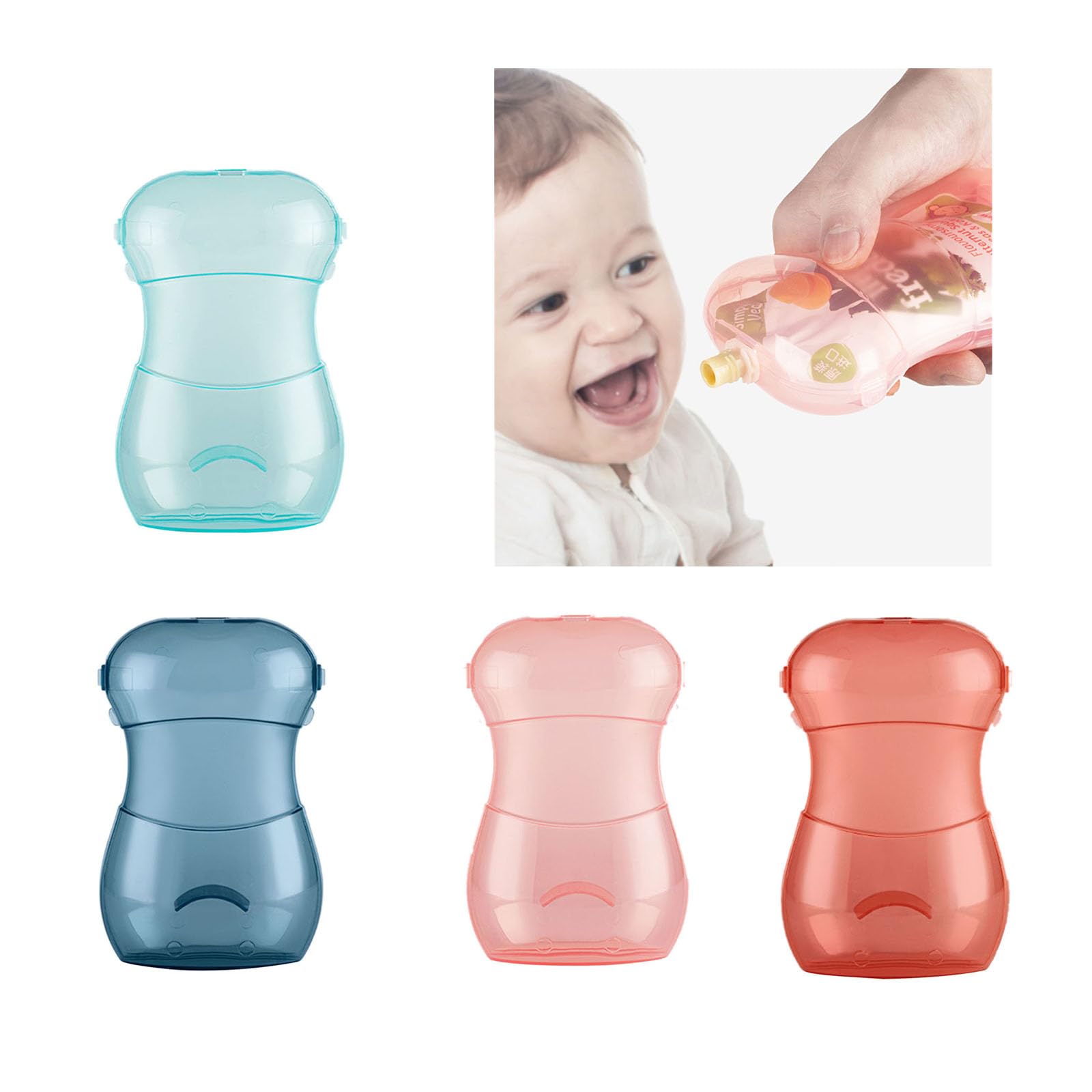 Food Pouch Holder for Babies Toddlers Kid Refillable Holder Prevent Messes Squeeze Proof Holder Baby Supplies Mess Free Food Pouch Holder Food Pouch Holder Refillable Holder for Most Baby