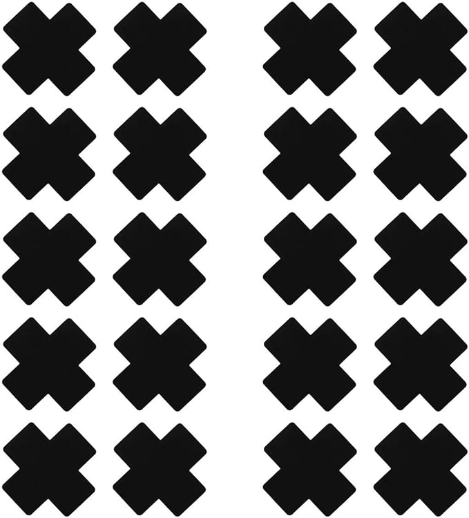 CHICTRY 20 Pcs Nipple Cover Disposable X Cross Shape SelfAdhesive