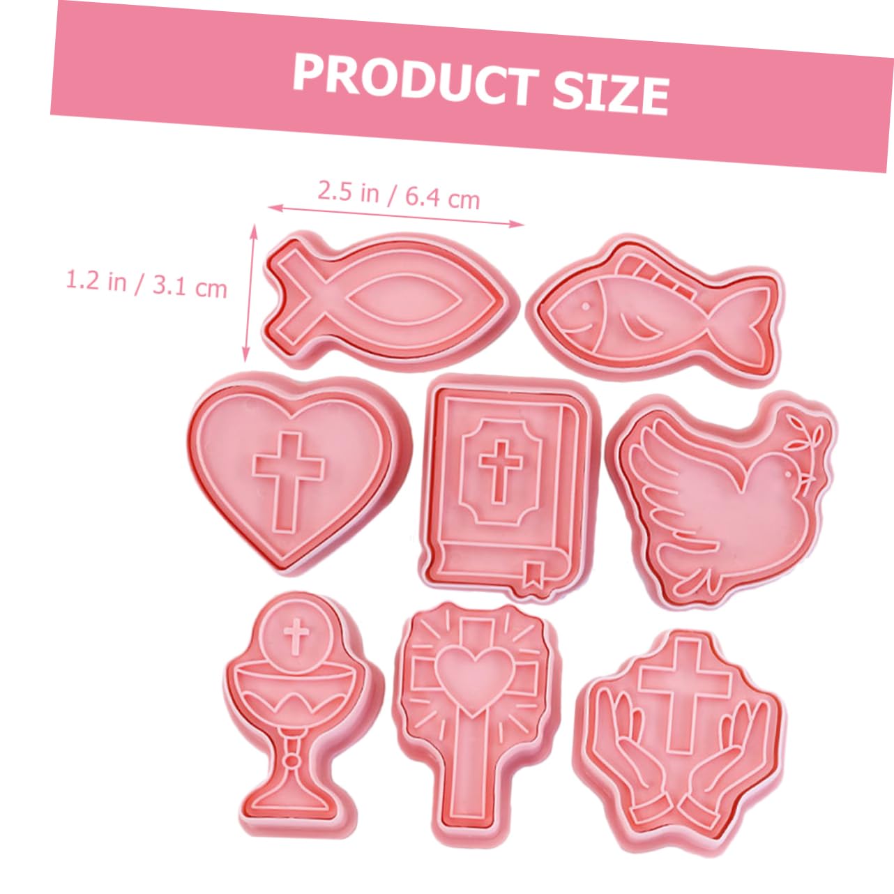 Amosfun 5 Ensembles Moule Accessoires De Pâtisserie Pour Biscuits Emporte-pièces Pour Fondants Scone Outil De Cuisson De Pâques Fournitures De Pâtisserie Nourriture Pp Rose 8 Pièces * 5