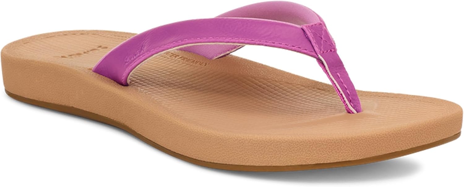 Sanuk Womens Cosmic Shores | Water Resistant Flip Flops for Women | EVA Footbed With Arch Support | Women's Beach Sandals