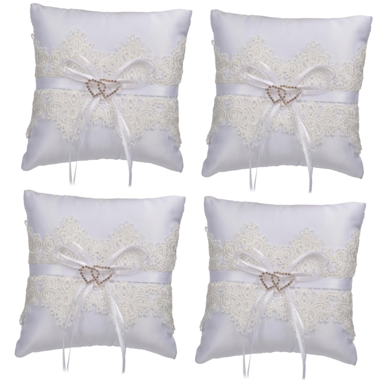 TOPBATHY Lot De 4 Coussins Transparents pour Alliances Bijoux pour Pouce Bagues De Fiançailles Bagues De Fiançailles Cartes De Petite Amie pour Femmes Oreiller Souvenir De Mariage