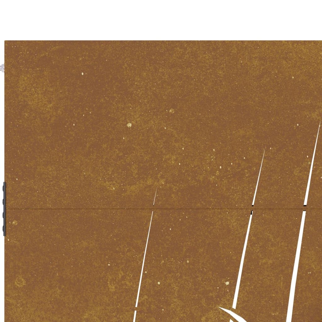 Homgoday Puerta de Jardín de Acero Corten con Diseño Laser: Seguridad y Elegancia