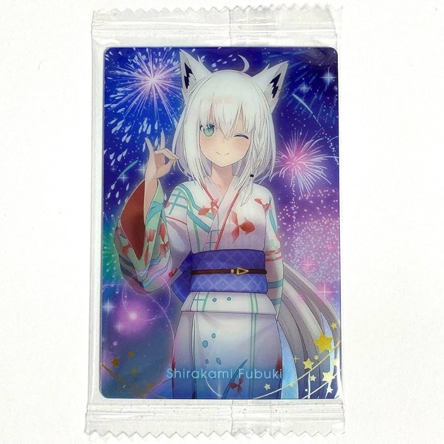 Amazon.co.jp: ホロライブ ウエハース 白上フブキ 第3弾 浴衣 : おもちゃ