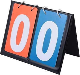 Parliky Cartão Flip Portátil Conjunto Cornhole Placar Placar Placar Placar Flip De 2 Dígitos Placa Grande Rede De Tênis Cartão De Substituição Pvc Placar Flipper Vermelho