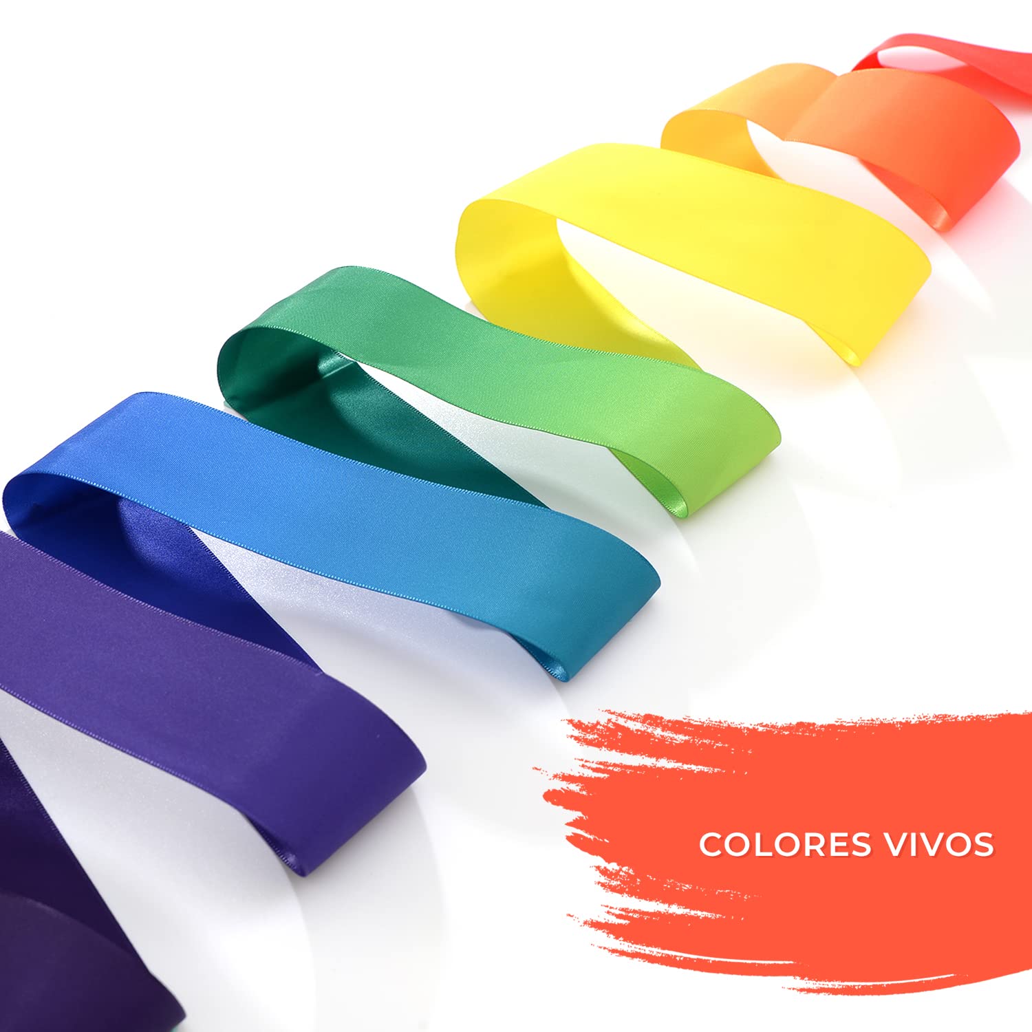 Kleintober Banda de gimnasia de alta calidad con varilla, para niños, arco iris, banda de baile con instrucciones de imágenes para ejercicios, regalo óptimo para niñas
