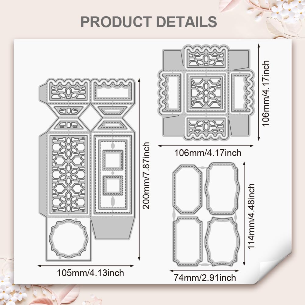WADORN 3D Metall Stanzformen Set - 2-tlg Kleiderschrank Vorlagen Für Basteln & Scrapbooking