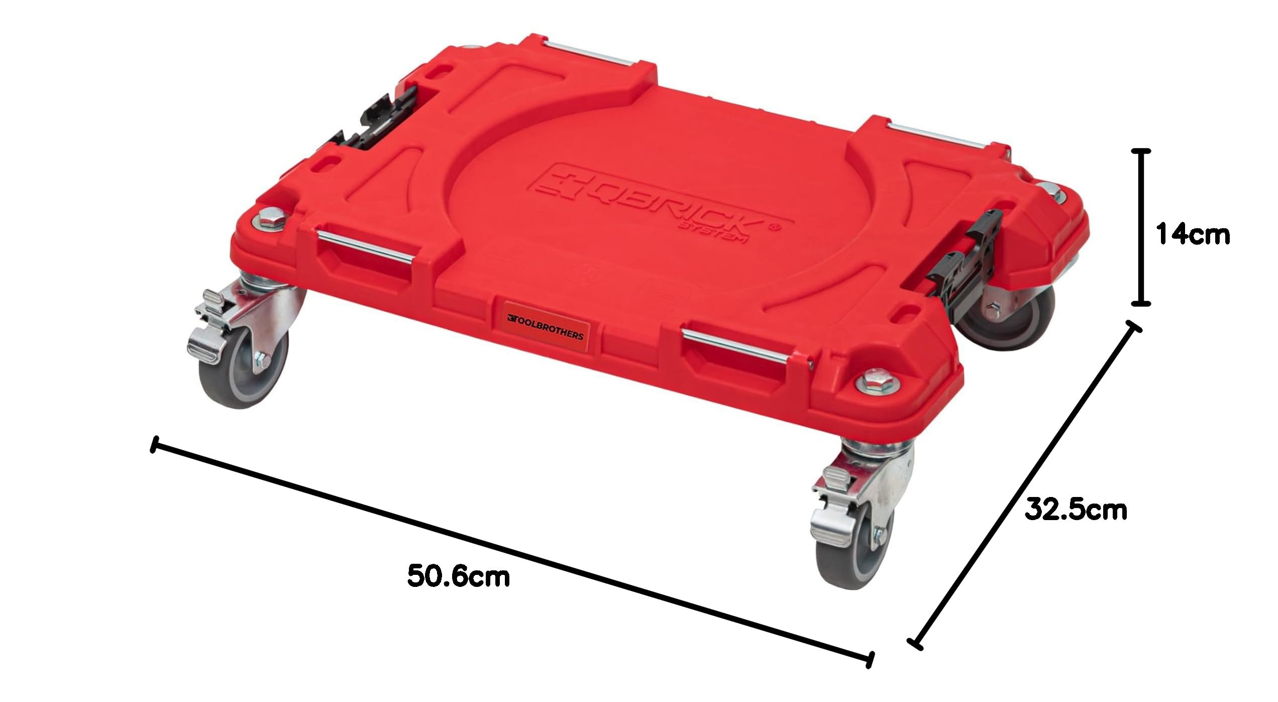 Toolbrothers RHINO PRO Transport Platform RED ULTRA HD - Tavola arrotolabile, 506 x 325 x 140 mm, portata 100 kg