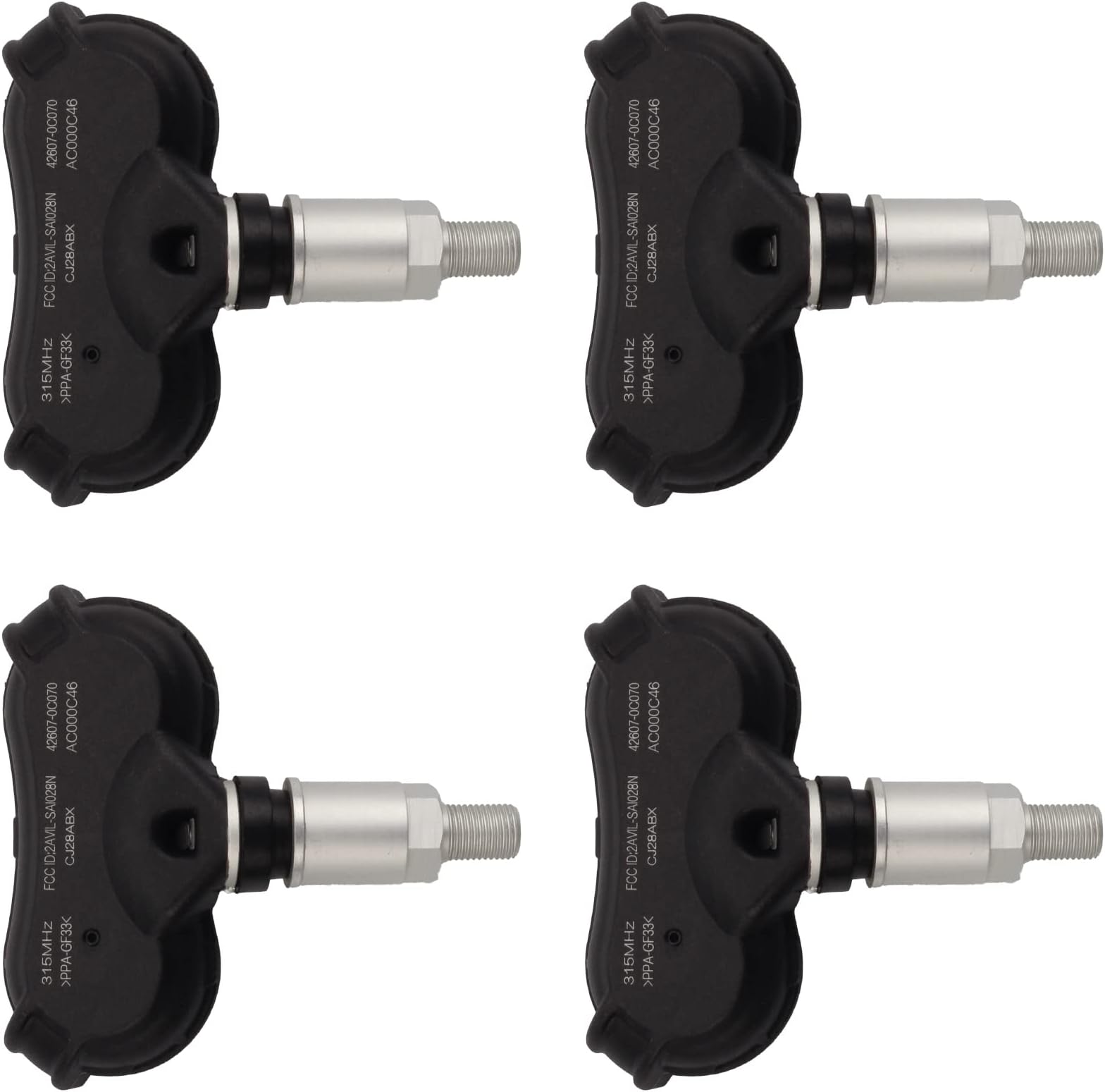 Dasbecan 4Pcs TPMS Sensor Compatible with Toyota Tundra 2007-2017 Toyota Sienna 2006-2019 Sequoia 2007-2018 Replaces# 42607-0C070 426070C070