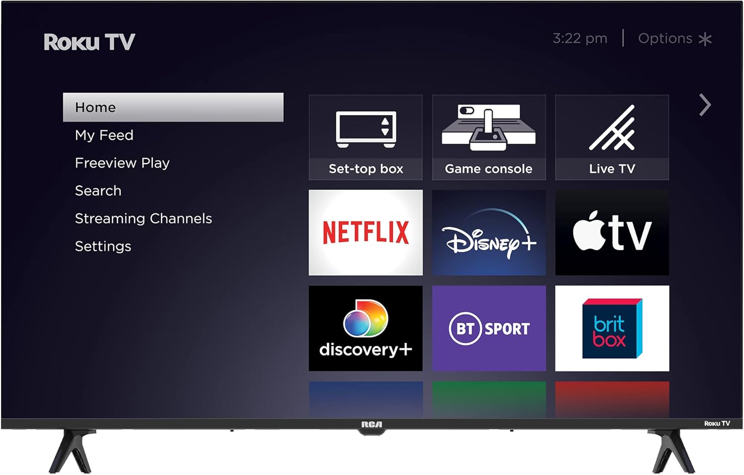 RCA Roku TV 40″ FHD Smart TV, RK40FQ1 40 Inch TV with Apple TV+ BBC Netflix Freeview, HDR Dolby Audio HDMI USB Port, Large Screen TV for Living Room