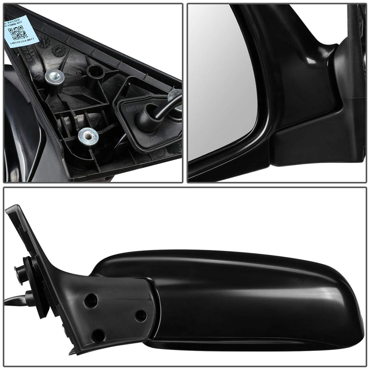 DNA Motoring Left Side Power Door Mirror - OEM Factory Style Replacement With Manual Fold, Part #MR-FO1320291 - View #7