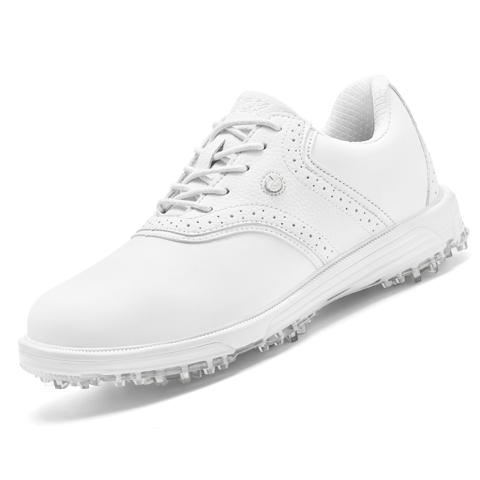 ultiant Golf Shoes Mens Waterproof Spikeless Classic Professional Stability Golf Training Shoes, White, 12 UK-picture-41