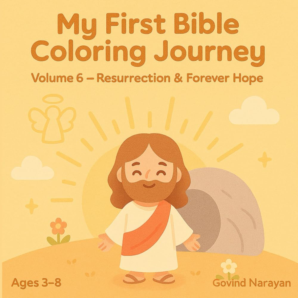 My First Bible Coloring Journey Resurrection & Forever Hope: Volume 6 | Bible Stories Coloring Book for Kids Ages 3–8