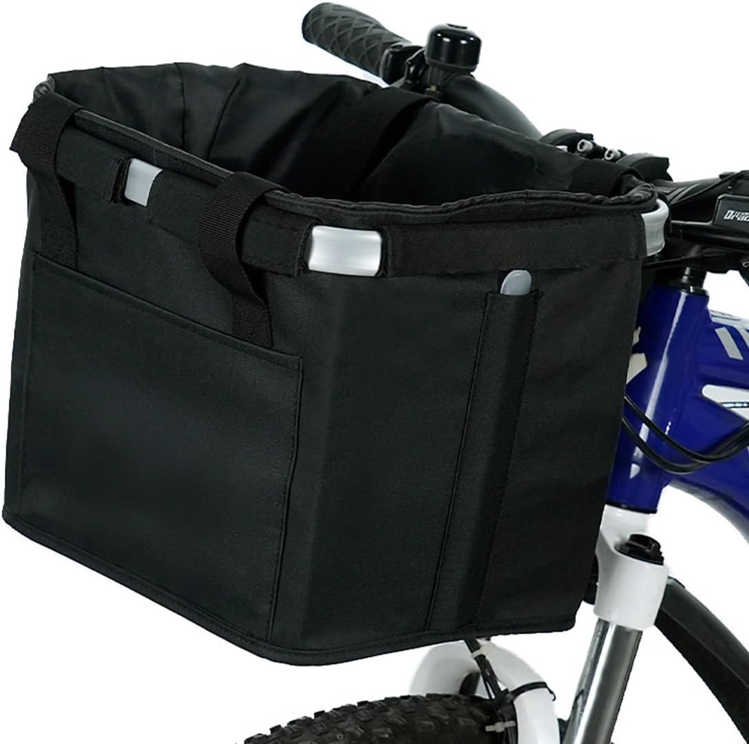Diurwur®Fahrradkorb vorne wasserdicht Fahrrad Lenkerkorb Abnehmbarer Tragekorb Klein Einkaufskorb Picknickkorb Fahrradkorb faltbar Lenkerkorb mit Fahrrad Zubehör