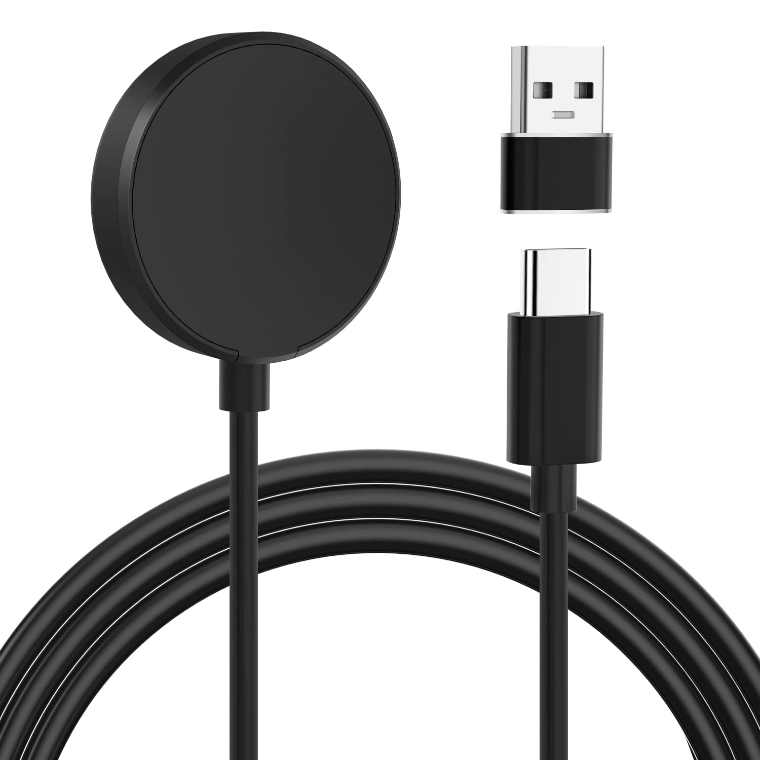 Type C Charger for Samsung Galaxy Watch 8/7/6/6 Classic/Active/Active 2/3 /4 / 4Classic / 5, Replacement Charger Cable with USB C to USB A Adapter 100CM-image-33