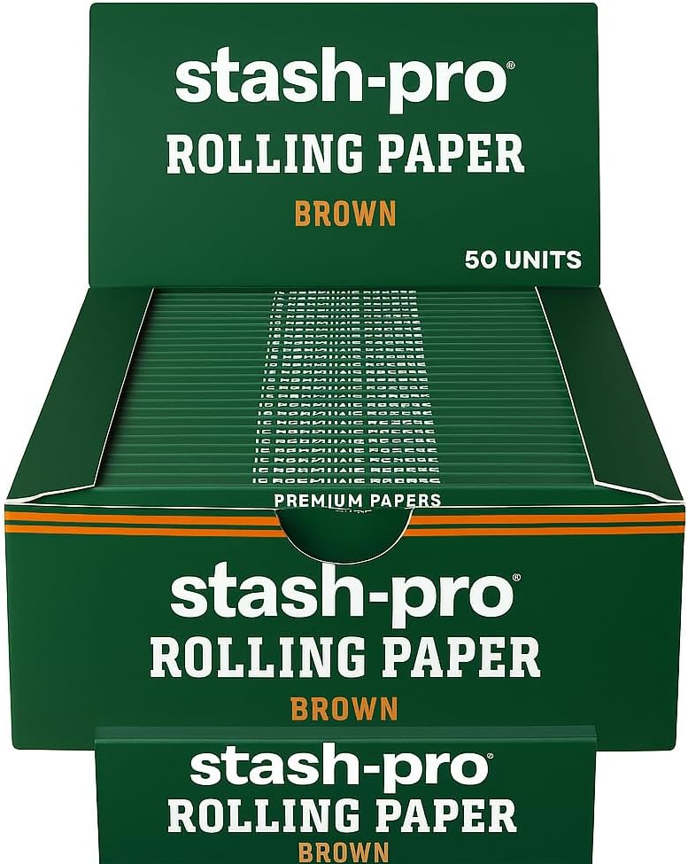 King Size Rolling Paper 110mm x 45mm 32 Leafs in Each Pack of 50 (Brown)
