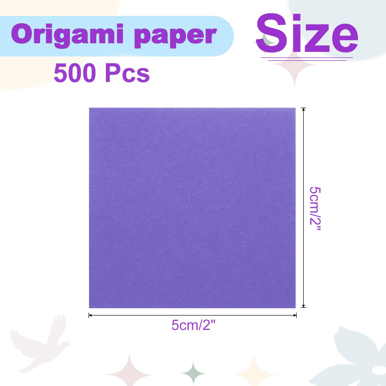DMiotech 500 Sheets 5x5 cm Origami Paper, Dark Purple Square Origami Paper Easy Fold Double Sided Paper for DIY Arts and Crafts - Image 4