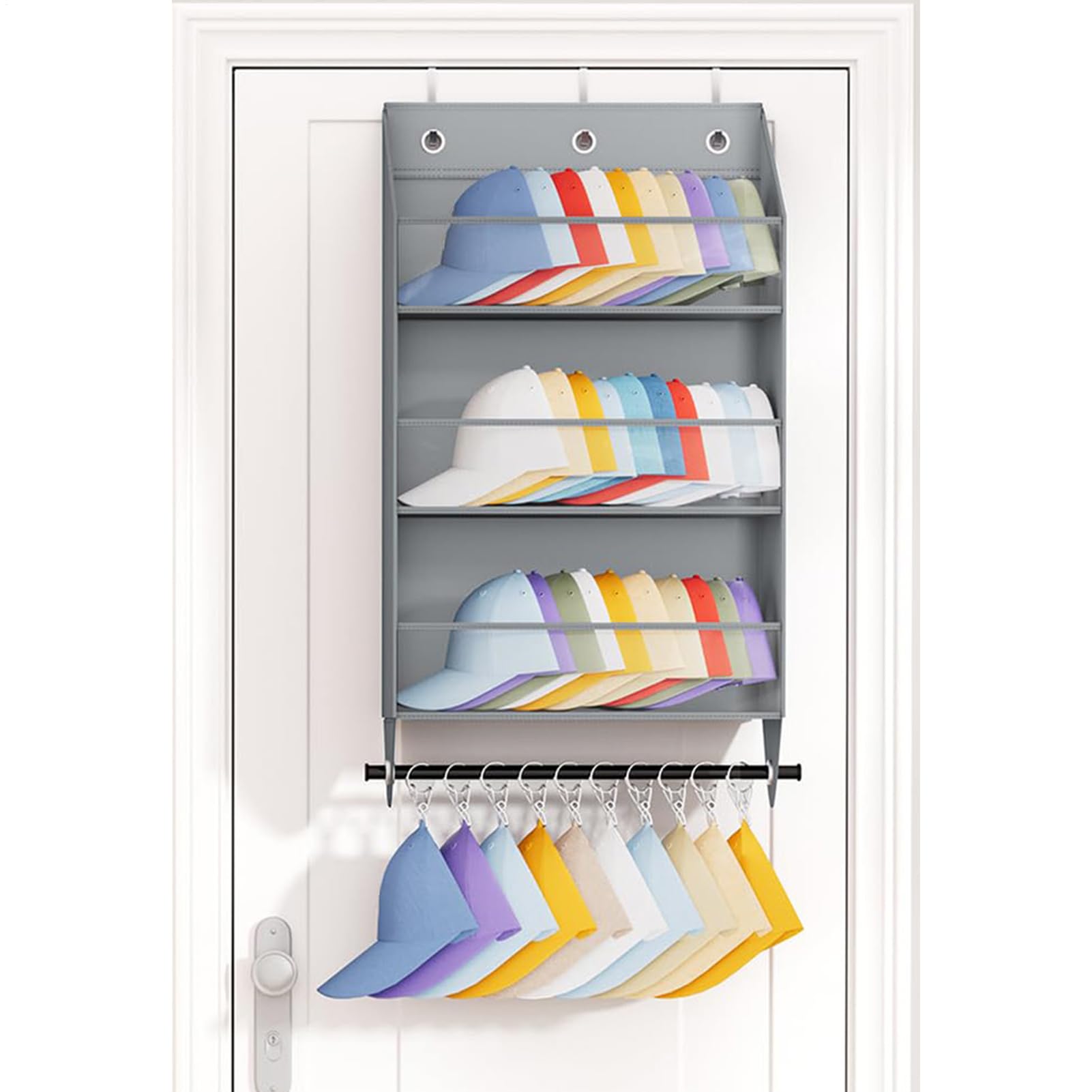 Casquettes déformées ? Support rangement casquettes de baseball pour porte de chambre
