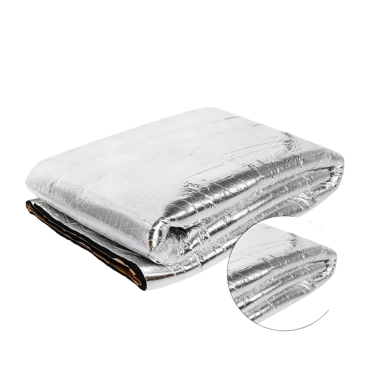 Automobile Insulation 50x200cm 5/10mm Car Acoustic Sound Deadener Thermal Insulation Mat(Silver 10mm)