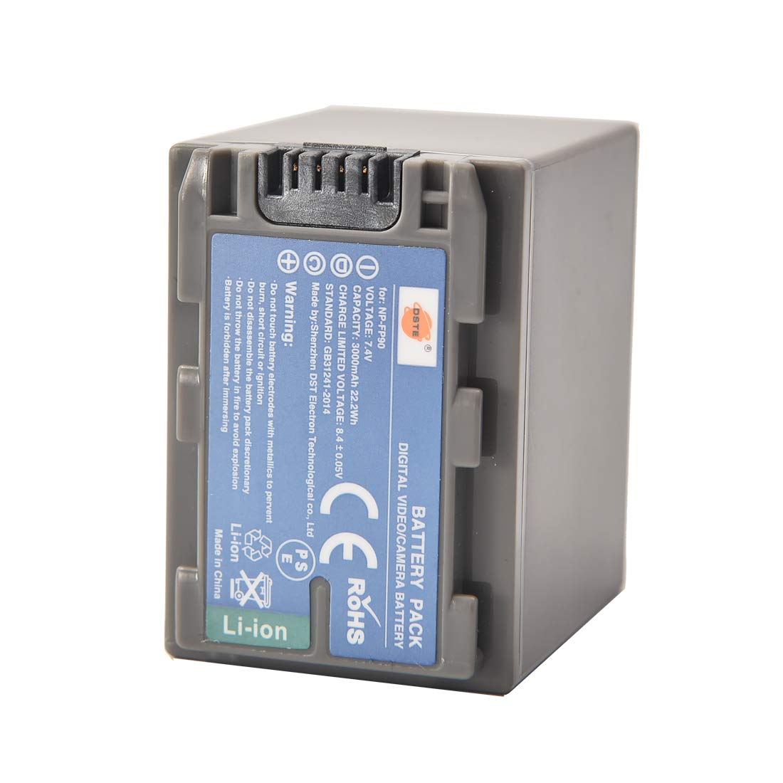 DSTE 2-Stück Ersatzakku Set NP-FP90 Batterie + Dual-Ladegerät USB kompatibel mit Sony DCR-HC46 DCR-HC65 DCR-HC85 DCR-HC96 DCR-SR80 DCR-SR100 HDR-HC3