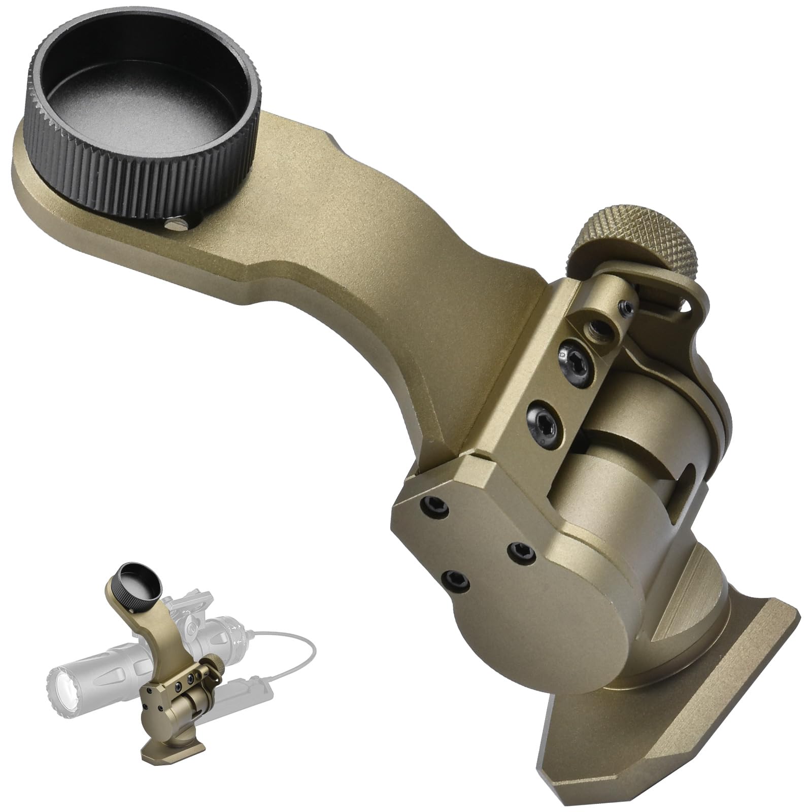 Schwalbenschwanz Nachtsicht J-Arm PVS 14 J-Arm Kopfhalterung NVG Helmhalterung Schwalbenschwanz G24 Metall J-Arm für Brillen Ferngläser alle Modelle von PVS-14 Mount