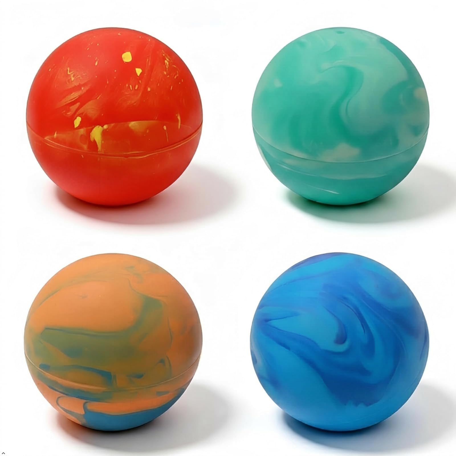 Bestwist Squeaky Dog Balls 4 Pack, Funny Soft Latex Puppy Toys & Small Dog Toys, 5CM Non-Toxic Teething Pet Chew Balls, Interactive Squeaky Fetch Balls for Small Breeds Under 25 lbs like Chihuahua