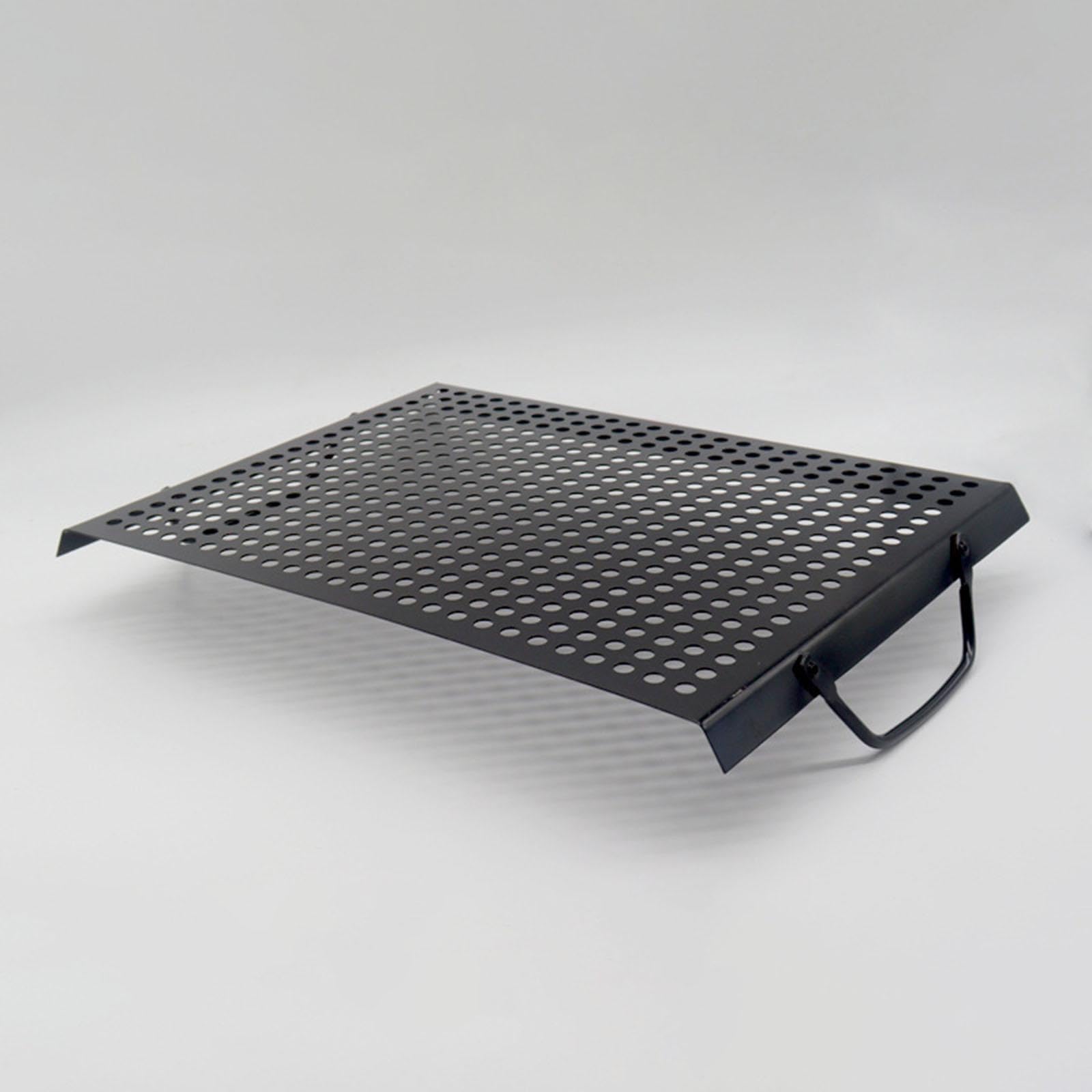 Plaque de barbecue avec trous pour ustensiles de cuisine en intérieur et extérieur 43,4 x 28,3 x 2,2 cm