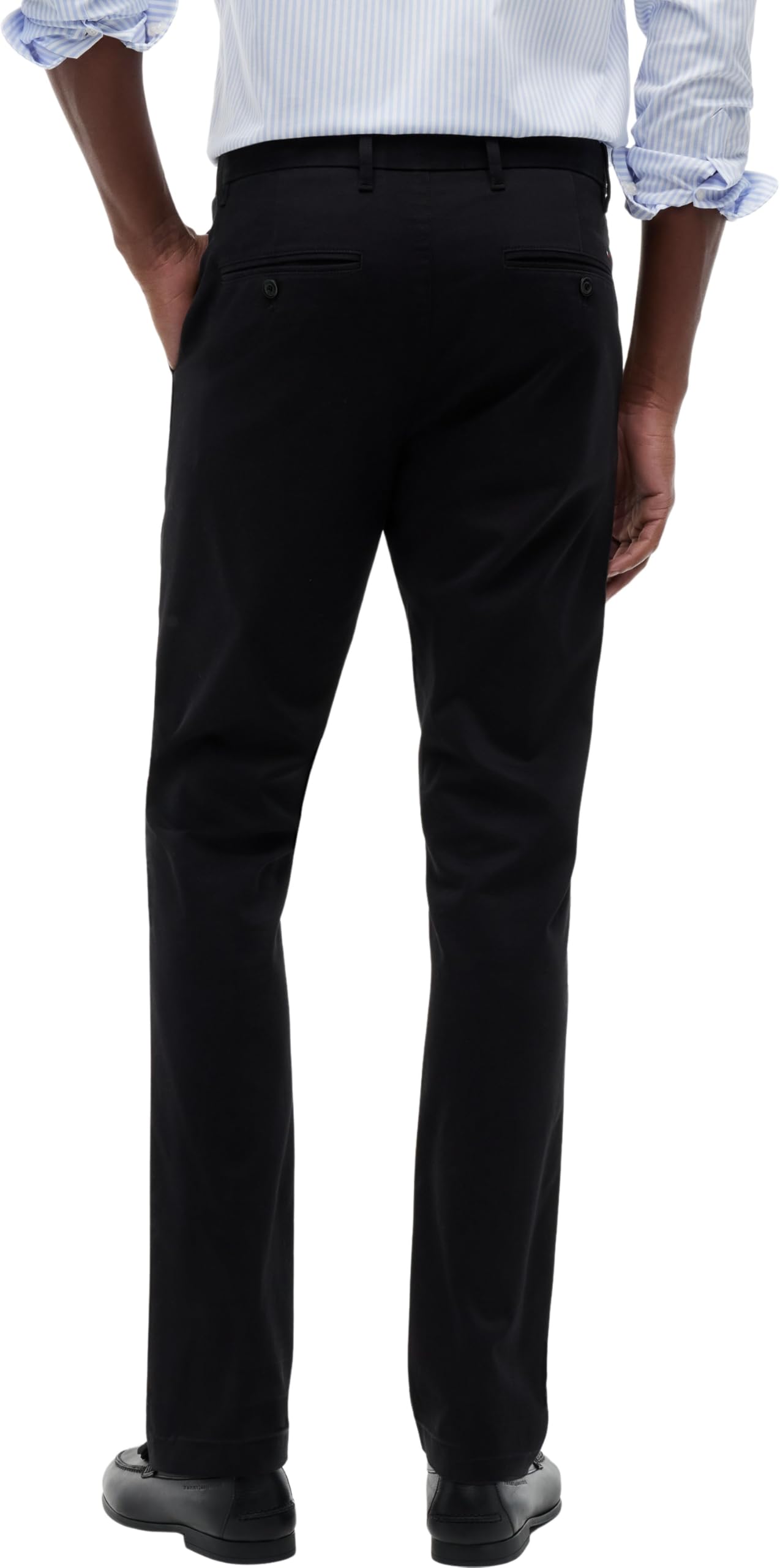 Tommy Hilfiger Herren Hose Bleecker Chino Slim Fit, Schwarz (Black), 32W/36L – Ansicht 2