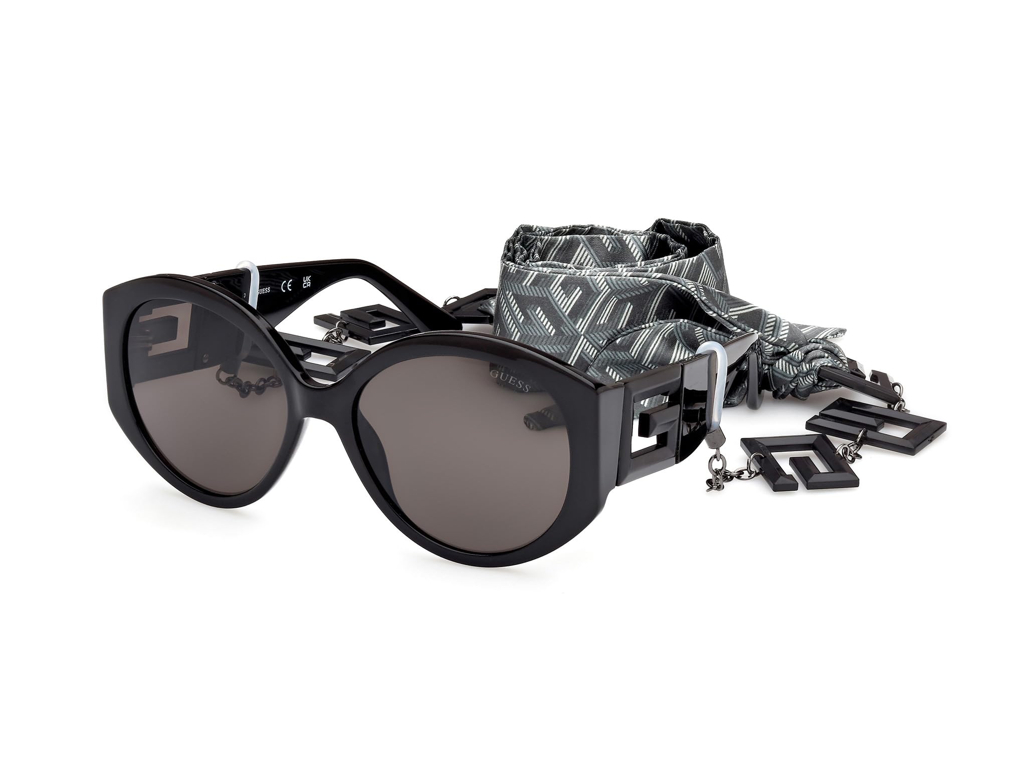 Guess Grey Woman Gu7917 01A Sunglasses Injected Black Round Normal