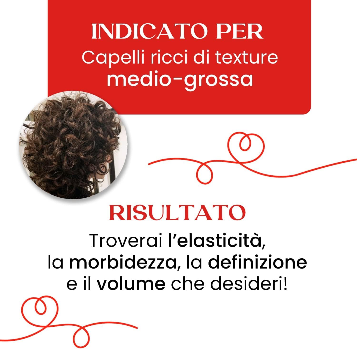 I Love Riccio Kit Mini Size per Capelli Ricci e Mossi, Include uno Shampoo, una Maschera e una Crema di Styling, con Olio di Ricino, di Cocco e di Argan, per Capelli Ricci di Texture Medio-Grossa