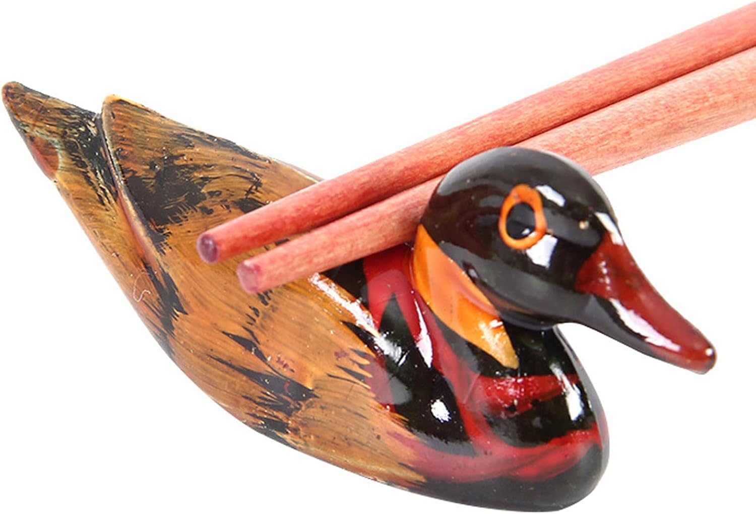 Chopstick Rest Chopsticks Holders Stand Resin Cute Chinese Spoon Reusable Desktop Decorations Mandarin Ducks