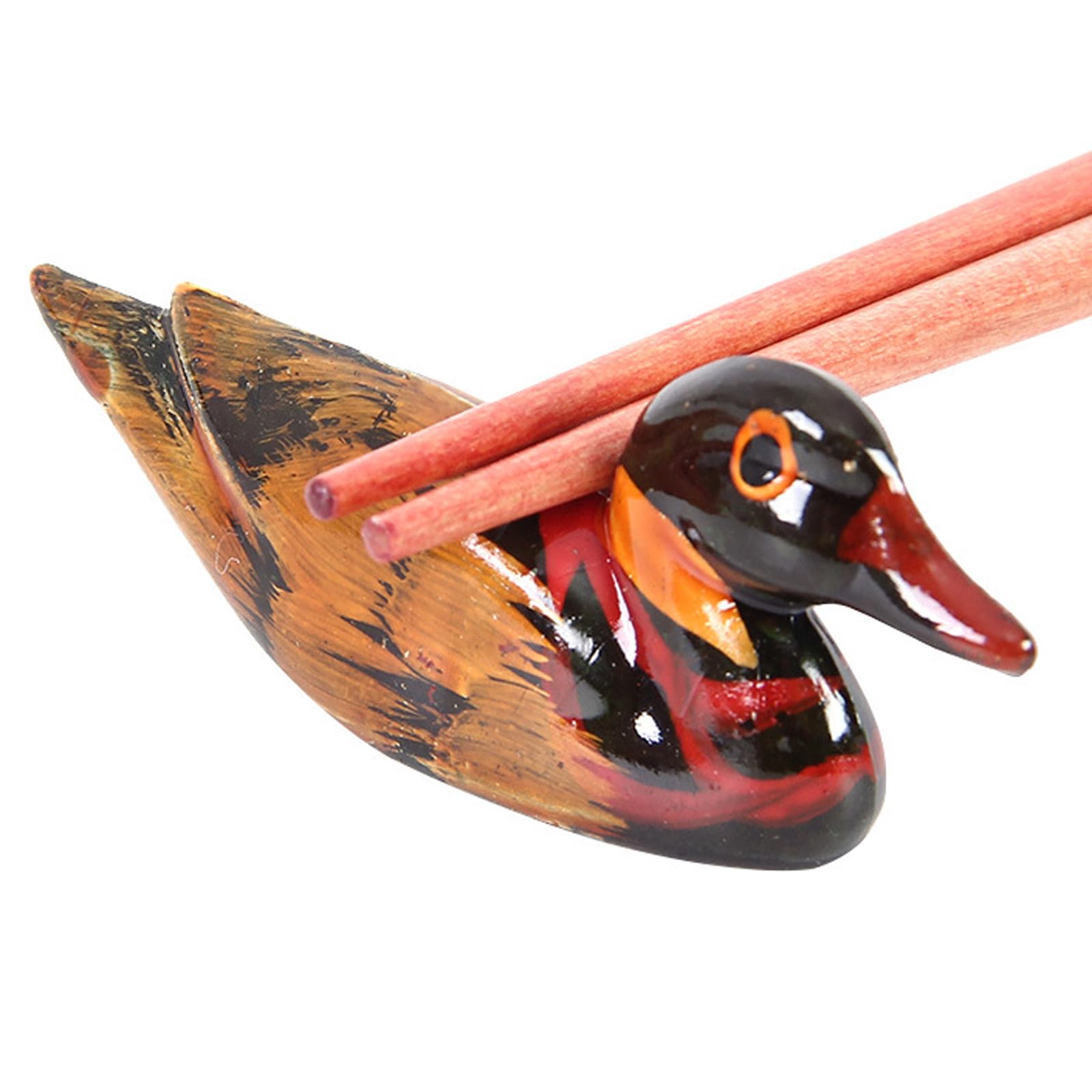 Repose-Baguettes, Support en résine, cuillère Chinoise Mignonne, réutilisable, décoration de Bureau, Canards Mandarins