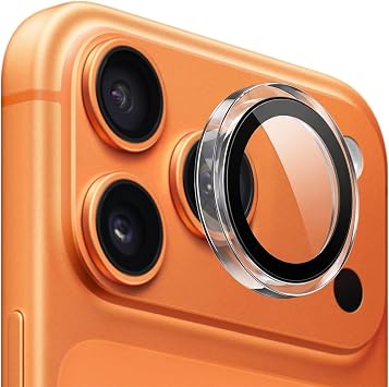 BUFF LABS iPhone 17 Pro Max, iPhone 17 Pro ile Uyumlu Air Fit Şeffaf Kamera Lens Koruyucu