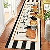 Pauwer Halloween Decorations Runner Rug 2x6, Fall Decor Pumpkin Non Slip Hallway Runner, Farmhouse Washable Kitchen Rugs Runner, Throw Area Rugs Carpet Runner for Hallway Entryway Halloween Door Mat