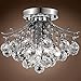 Contour 3 Light 12" Chrome Flush Mount with Clear European Crystals