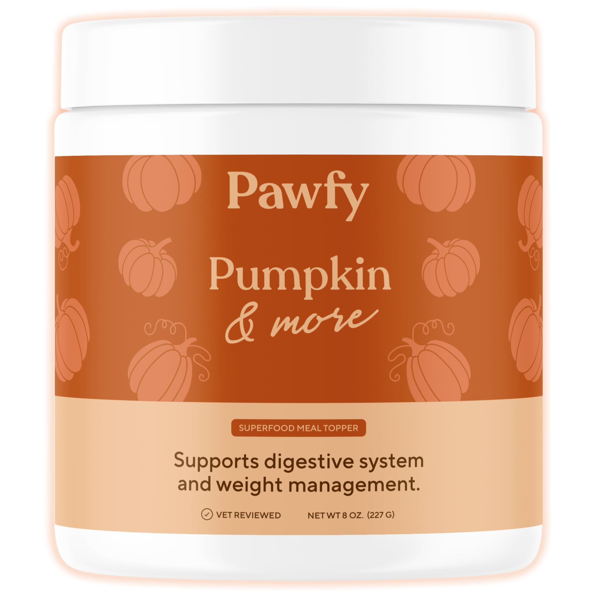 Pawfy Pumpkin for Dogs - Natural Fiber Supplement | Organic Pumpkin Powder for Dogs with Digestive Support | Supports Stomach Healthy Digestion - 100% Pumpkin Puree Fiber