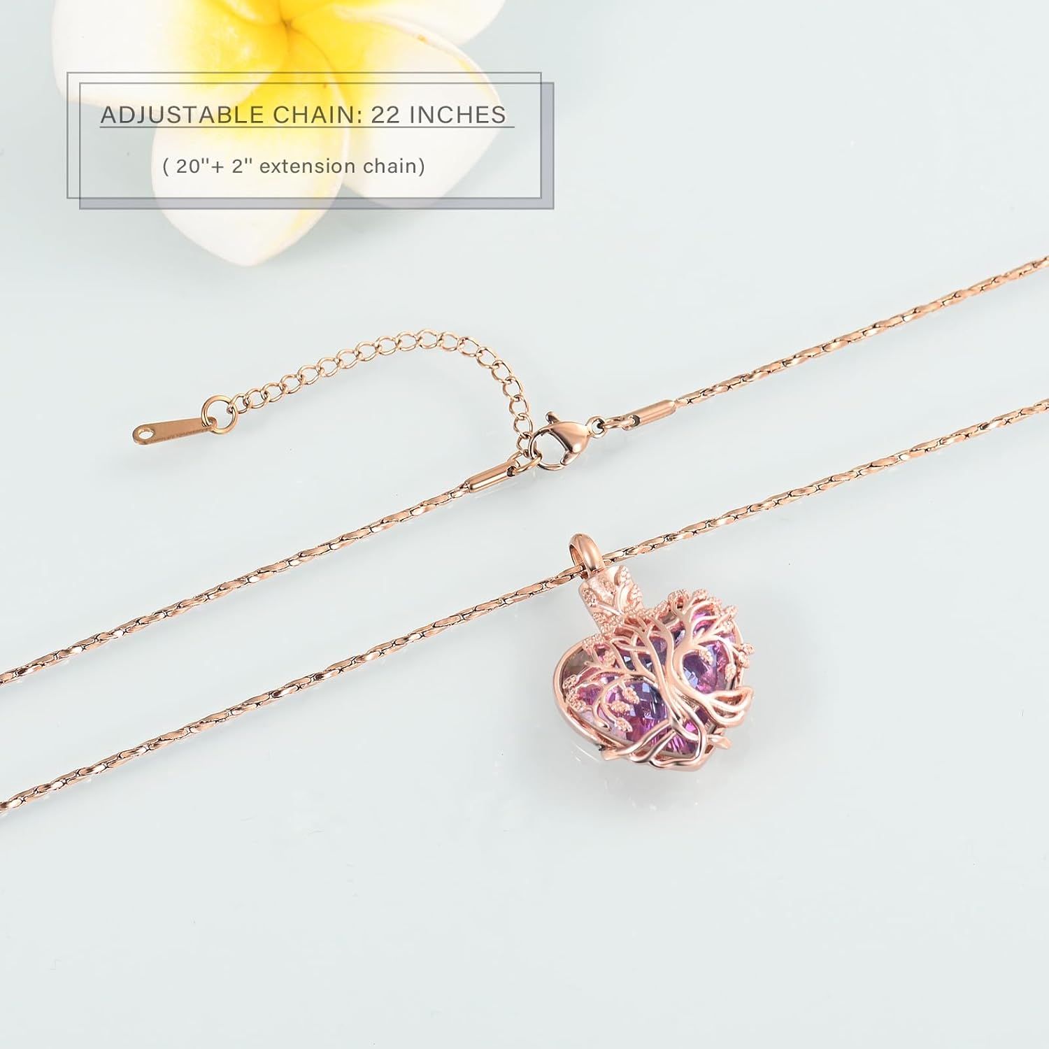 Imrsanl Heart Tree of Life Urn Necklace Cremation Jewelry for Men Women Keepsake Memorial Ash Jewelry Gifts Urn Pendant - Image 5