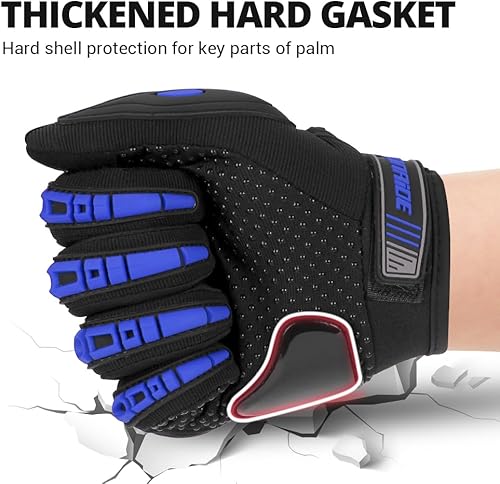 Miniatura 5 de Guantes de motocicleta para hombre, protección de dedos con carcasa dura y antideslizantes