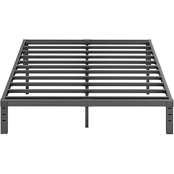 GAOMON 10 Inch Full Bed Frame No Box Spring Needed, Heavy Duty Platform Metal Bed Frame with Metal Slats and Under Bed Storage, Easy Assembly, Noise Free, Black