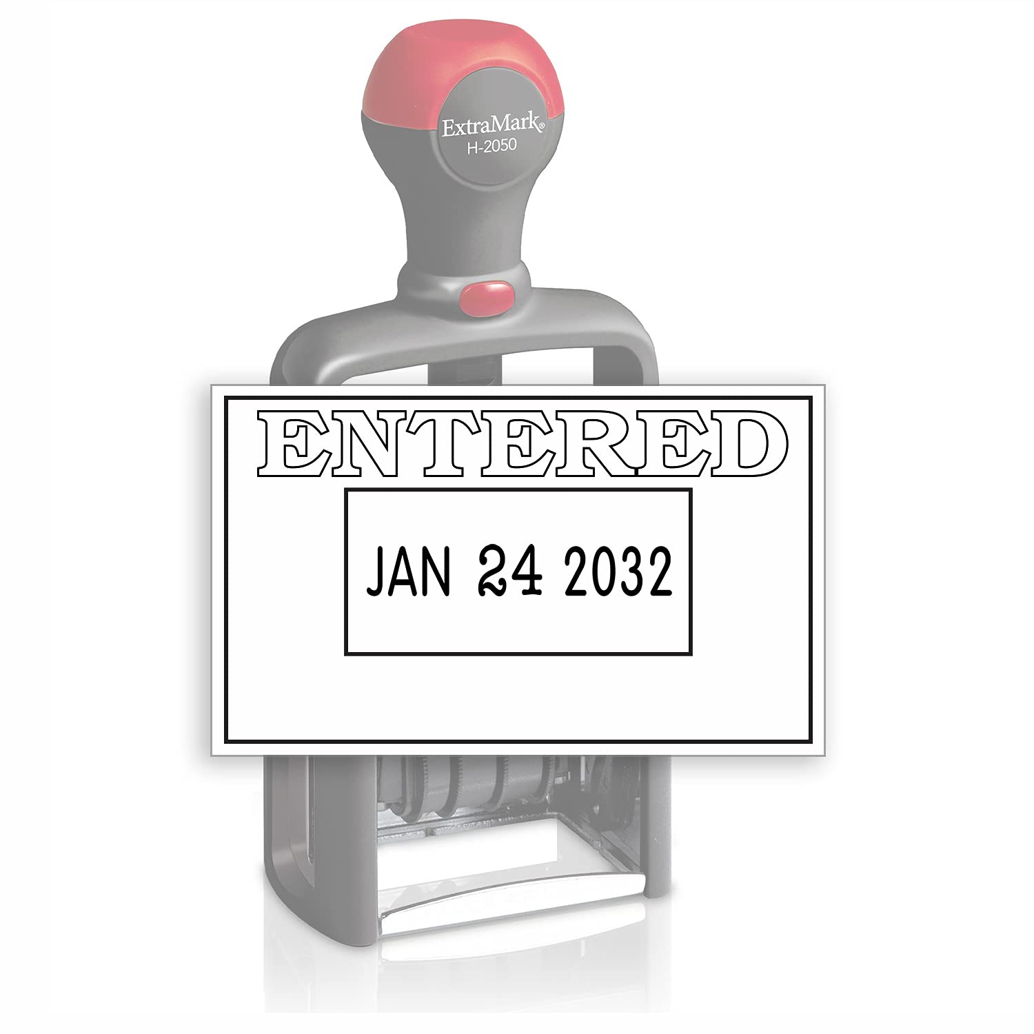 Heavy Duty Style Office Date Stamp with Entered - Self Inking Dater - Style B - Black Ink Color